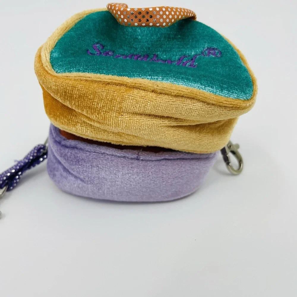 SeaWorld Aurora Plush Coin Purse Set‎ Cutie Splash Mini Backpack Clips 2pc